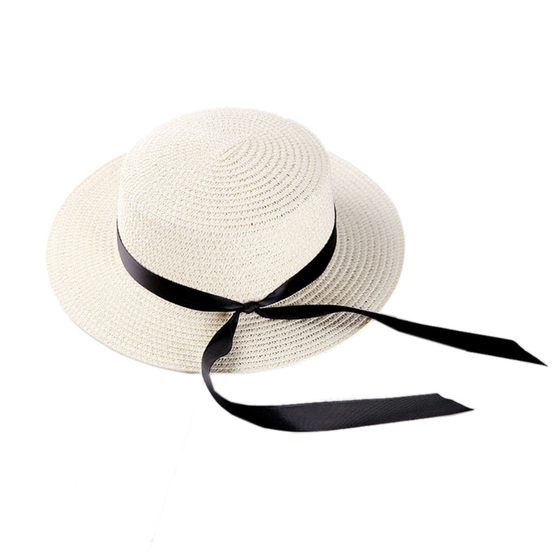 Nón Cối Rộng Vành Phối Nơ Chống Tia UV Thời Trang Mùa Hè Cho Mẹ Và Bé