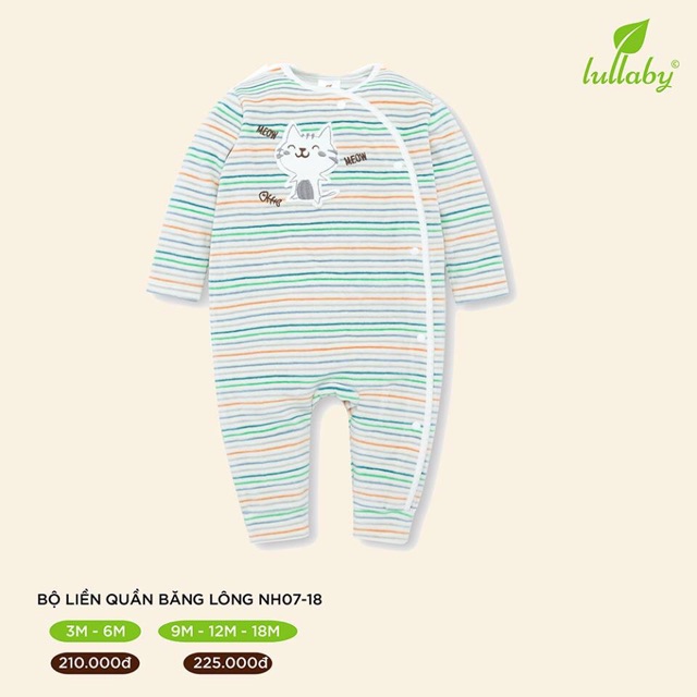 Bộ body liền quần băng lông bé trai/gái Lullaby