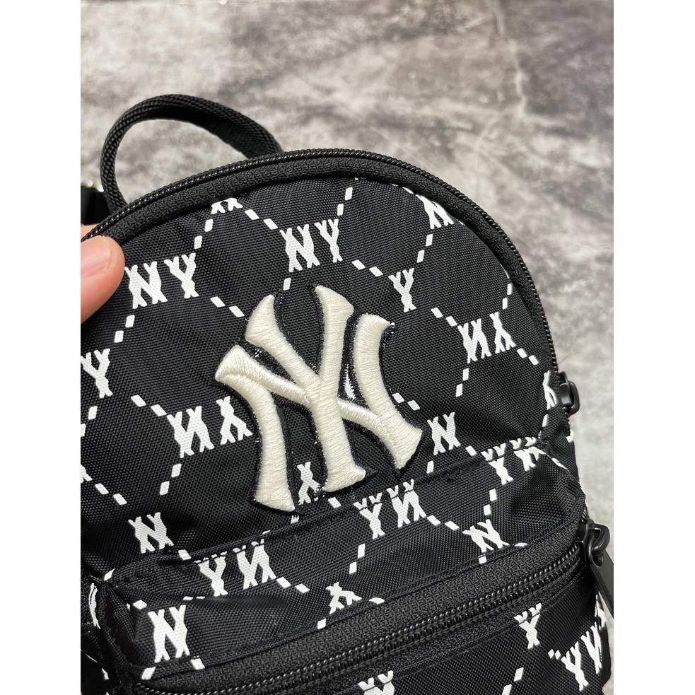 ⚡️ Balo Mini NY M.L.B Monogram Backpack - Black XUẤT DƯ FULL TEM TAG