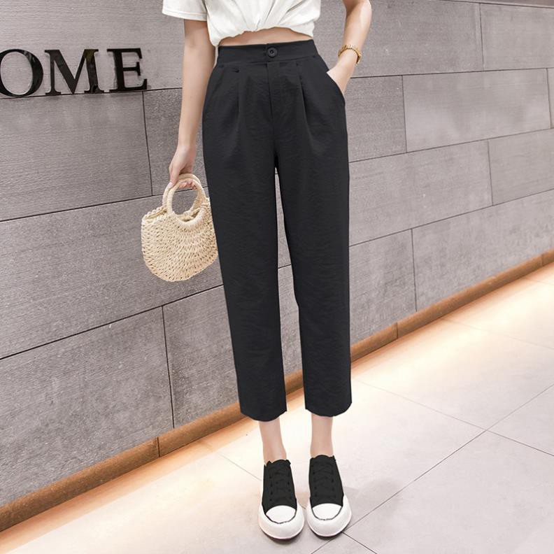 Quần Baggy Nữ chất đũi  phong cách trẻ trung, Quần đũi dài nữ công sở - QBG103
