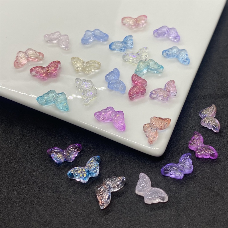 5 con bướm 7*15mm nguyên liệu làm trâm làm trang sức cổ trang cosplay cổ phục