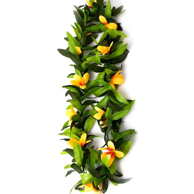 Aoto Vòng Cổ Bãi Biển Vòng Hoa Lá Đầy Màu Sắc Hawaiian Trang Trí Cho Bữa Tiệc