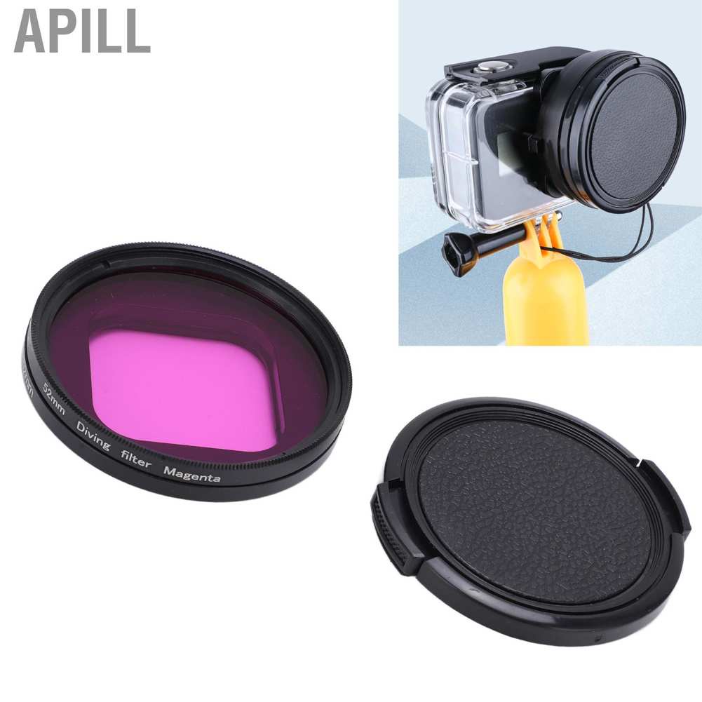 Kính lọc màu tím cho camera hành trình Apill Junestar 52mm Hero 9 10 | BigBuy360 - bigbuy360.vn