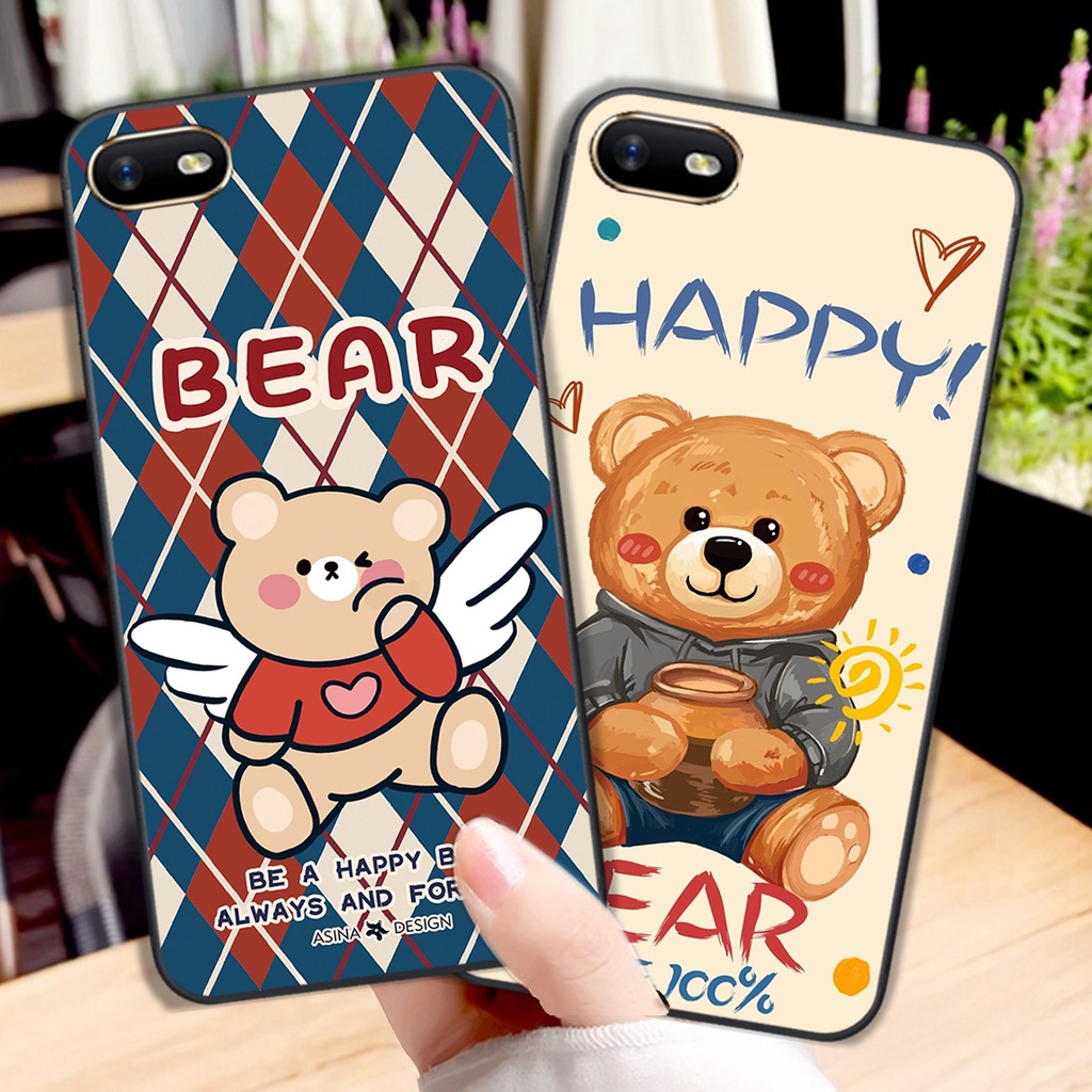 Ốp lưng Oppo A3s / A1k / Realme C1 / Realme C2 in hình cute, mẫu chú gấu siêu đẹp- GIÁ RẺ