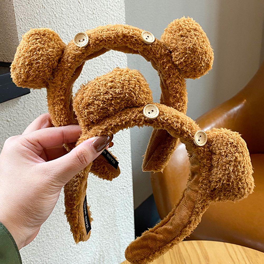 Băng Đô Cài Tóc Rửa Mặt / Trang Điểm Cài Nút Bằng Vải Bông Thời Trang Cho Nữ