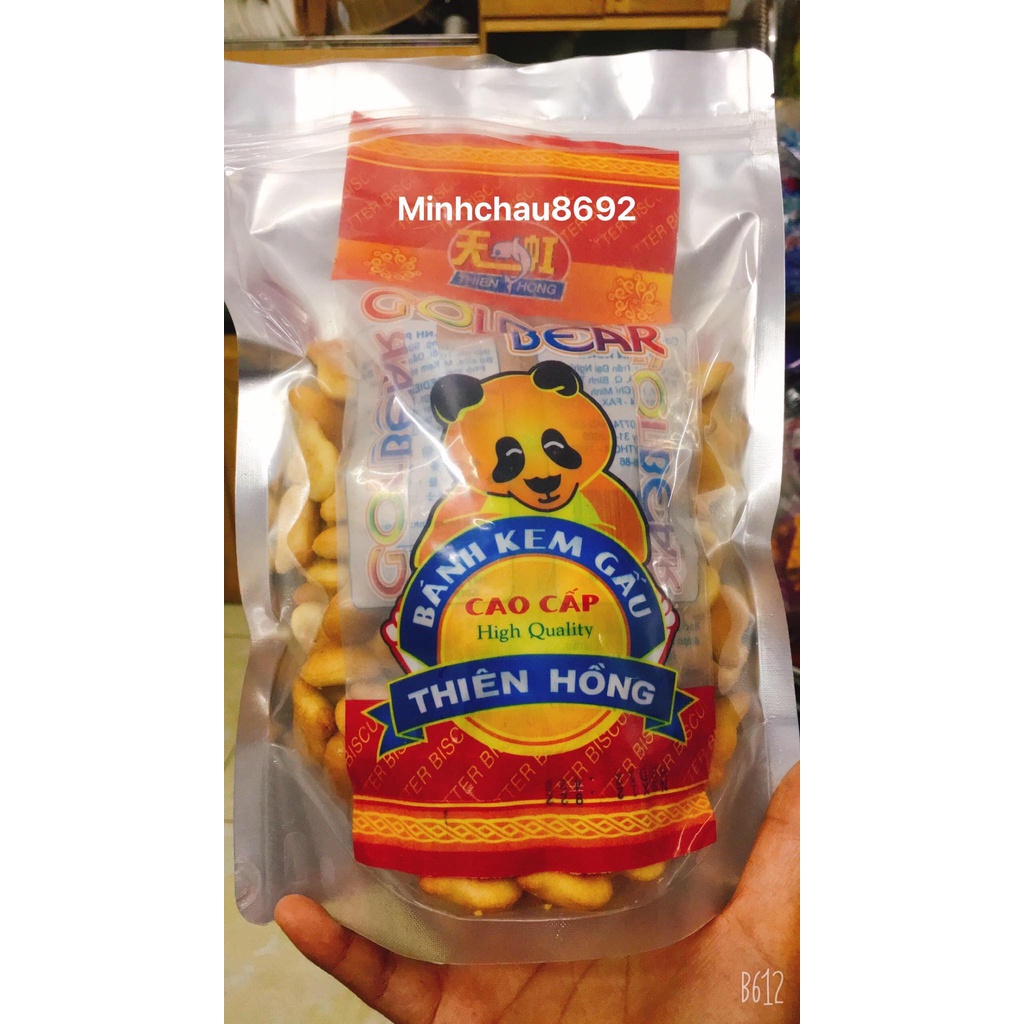 Bánh gấu nhân kem Thiên Hồng gói ZIP NỬA CÂN