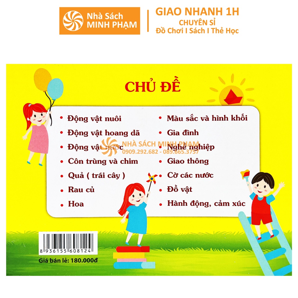 Sách - Bộ Thẻ Học Thông Minh Flashcard Thế Giới Xung Quanh Việt Hà Khổ A5 - Song Ngữ Anh Việt Phương Pháp Glenn Doman