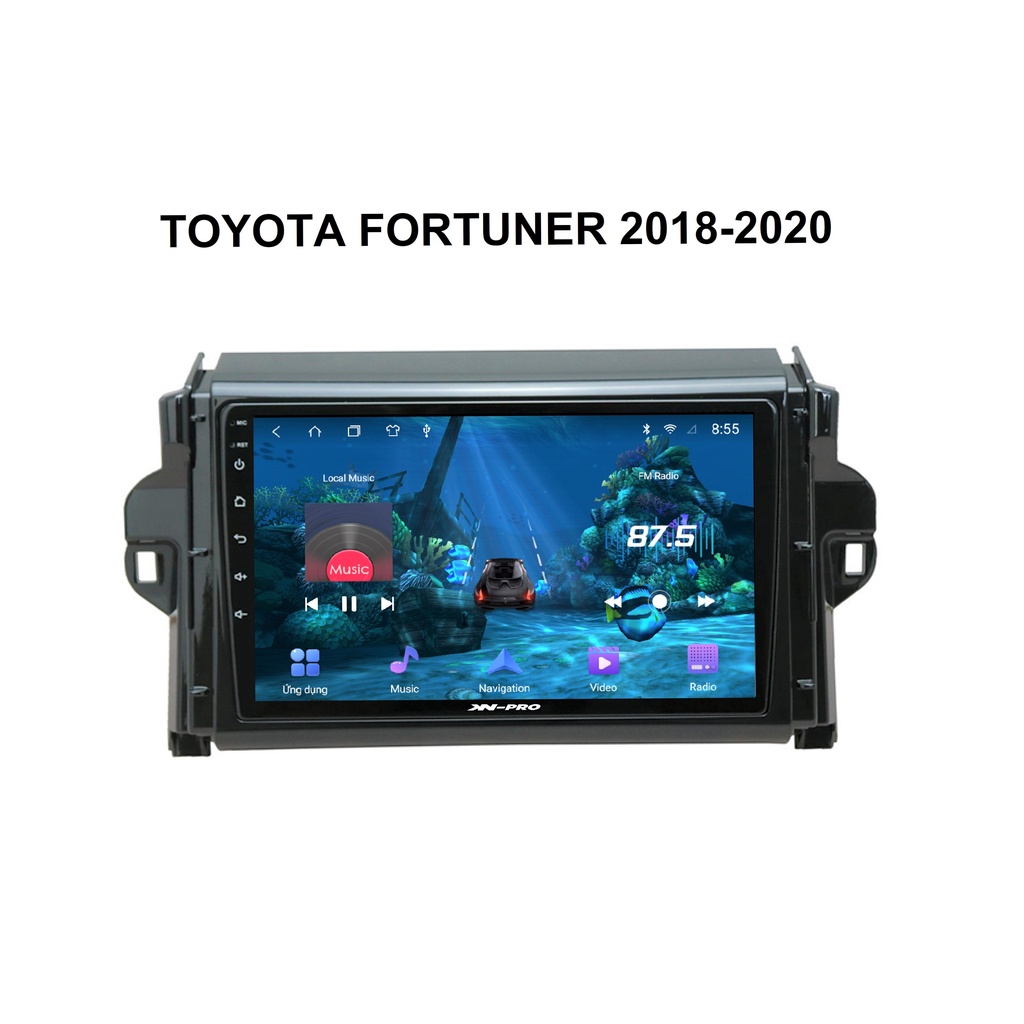 Mặt dưỡng 9inch cho Toyota Fortuner 2018