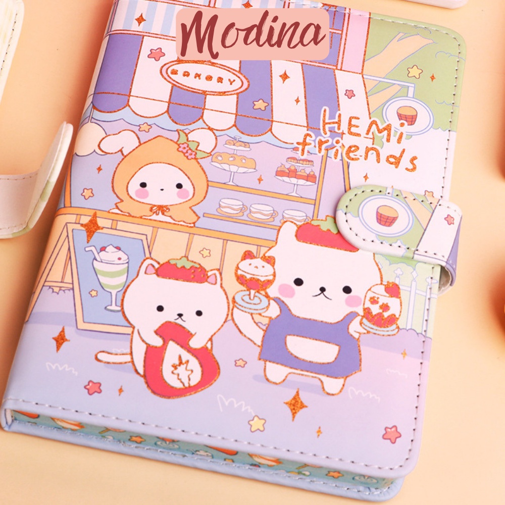 Sổ tay a5 ghi chép nhật ký MODINA, sổ ghi chép kế hoạch làm việc cute dễ thương