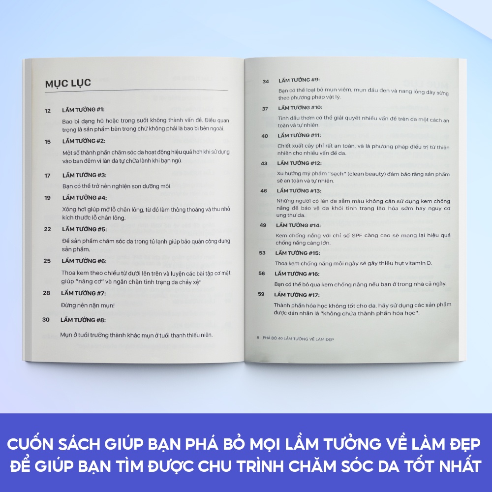 Sách - Combo Phá bỏ 40 lầm tưởng về làm đẹp và Làn da đẹp nhất trong cuộc đời bạn bắt đầu từ đây Paula's Choice