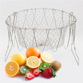 Rổ lưới chiên nhúng LUỘC CỦ QUẢ đa năng gấp gọn tiện dụng