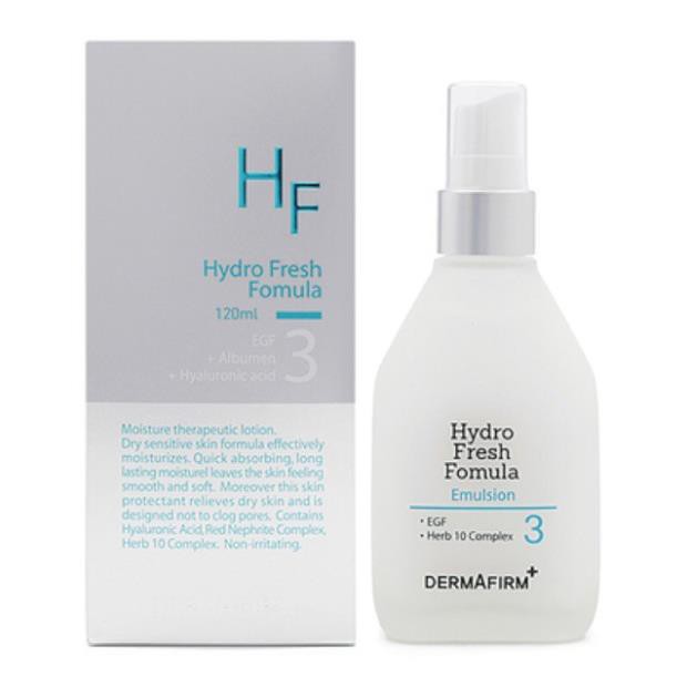 Sữa dưỡng ẩm da mặt Dermafirm Hàn Quốc dùng cho mọi loại da  HF Hydro Fresh Fomula Emulsion chính hãng