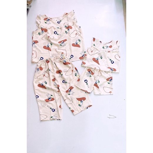 SET BỘ LỤA MẸ (45-70kg) VÀ BÉ (9-38kg) | BỘ LỤA ĐÙI BÉ