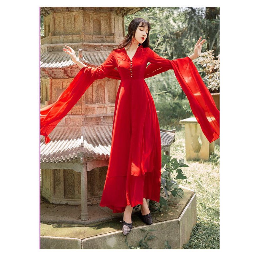 Váy Maxi Vintage Sa Mạc Đỏ