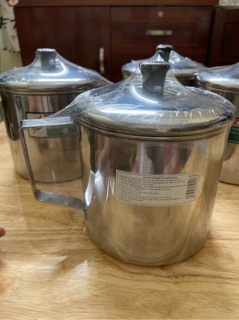 Ca inox có nắp đậy 12cm