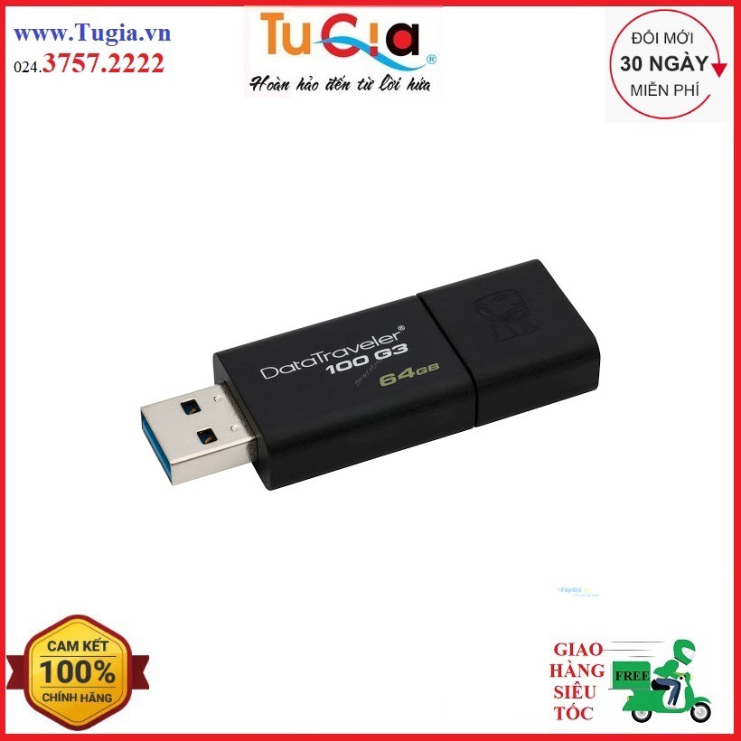 USB Kingston DT100G3 USB 3.0 16Gb, 32Gb. 64Gb, 128Gb, 256Gb - Hàng chính hãng