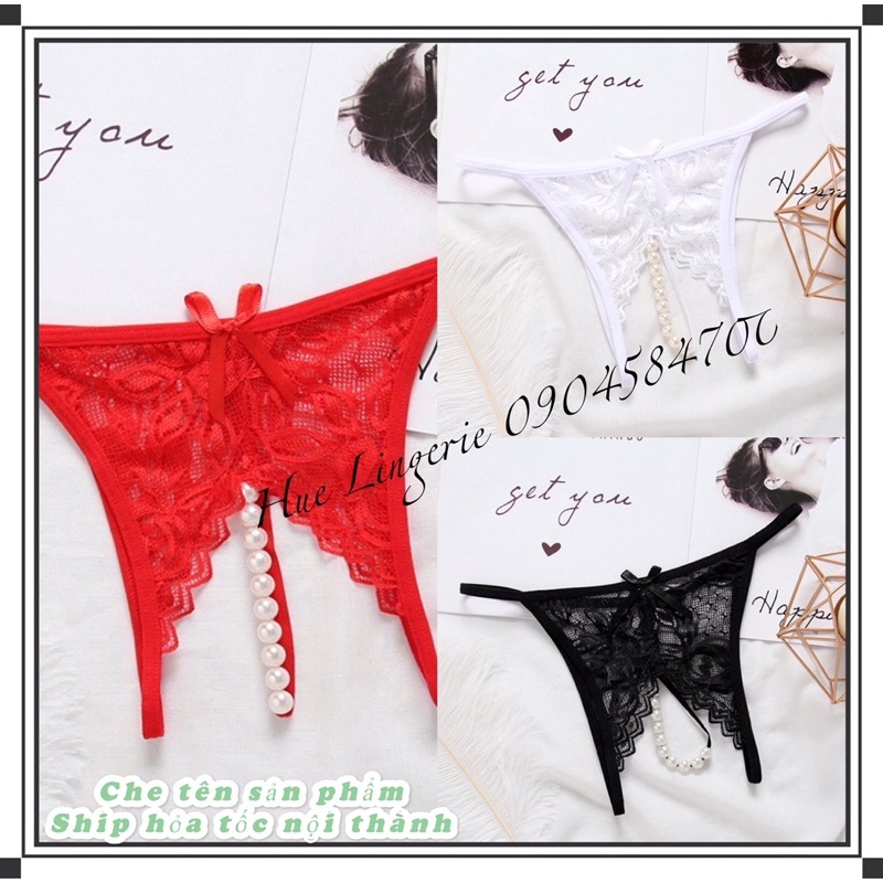 Quần lọt khe xẻ đáy kết hạt lingerie sexy quyến rũ gợi cảm cho nữ