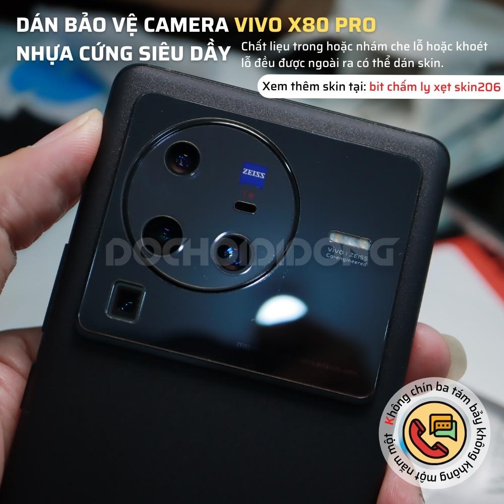 Miếng dán bảo vệ Camera Vivo X80 Pro tăng cường lực chống vỡ nguyên liệu nhựa nano cao cấp