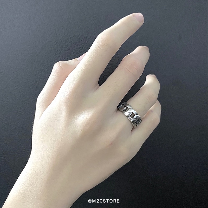 Nhẫn Nam Nữ Trơn Basic Bằng Thép Titan Chống Gỉ, Nhẫn Trơn Dạng Xoắn Phù Hợp Để Mang Đôi,Couple Unisex