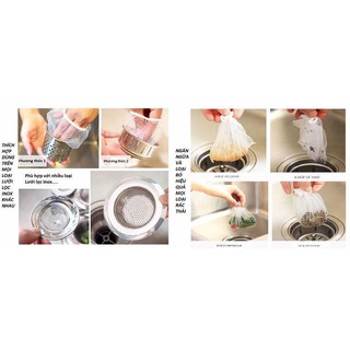 ComBo 100 túi đựng rác chậu rửa bát