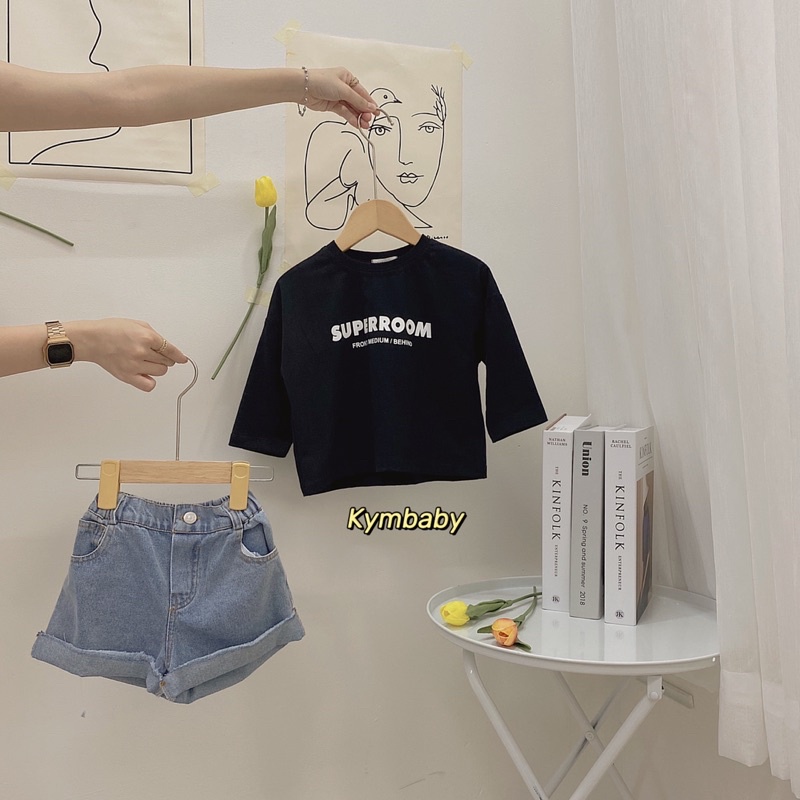 Áo thun dài tay basic Super cho bé A631