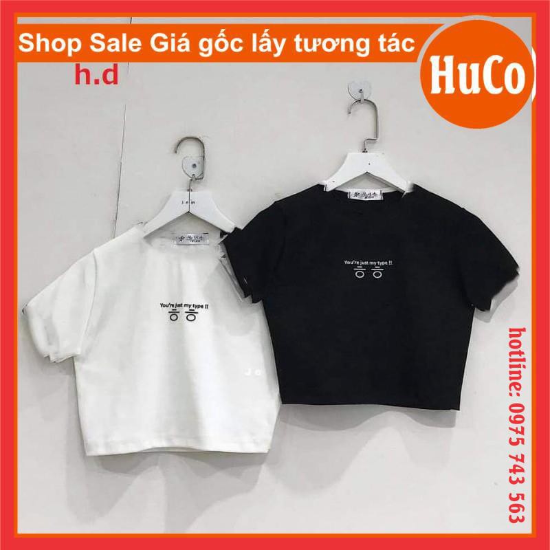 áo thun croptop ngắn tay You're body ôm sát chất bozip co giãn 4 chiều freesize dưới 53kg giá rẻ nhất