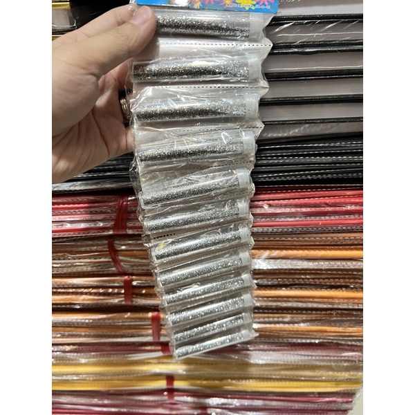 Set 12 Lọ Kim Tuyến Nhũ - Kim Tuyến Ngôi Sao Nhiều Màu - Làm Slime, Nail, Rắc Cánh Hoa, Handmade