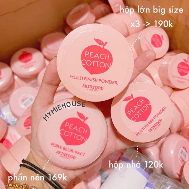 PHẤN PHỦ ĐÀO KIỀM DẦU SKINFOOD PEACH COTTON | BigBuy360 - bigbuy360.vn