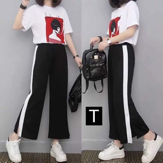 Quần ống một sọc xẻ Tr&Đ