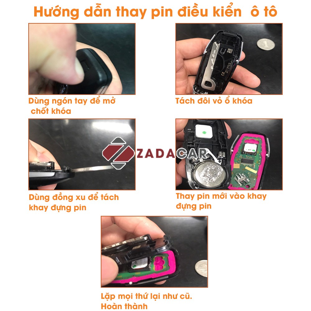 Pin chìa khóa ô tô Mazda 3 chính hãng Mazda sản xuất tại Indonesia 3V Panasonic