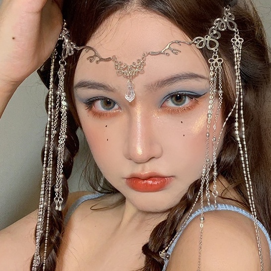 Kẹp Tóc Tua Rua Hình Giọt Nước Phong Cách Retro Hàn Quốc