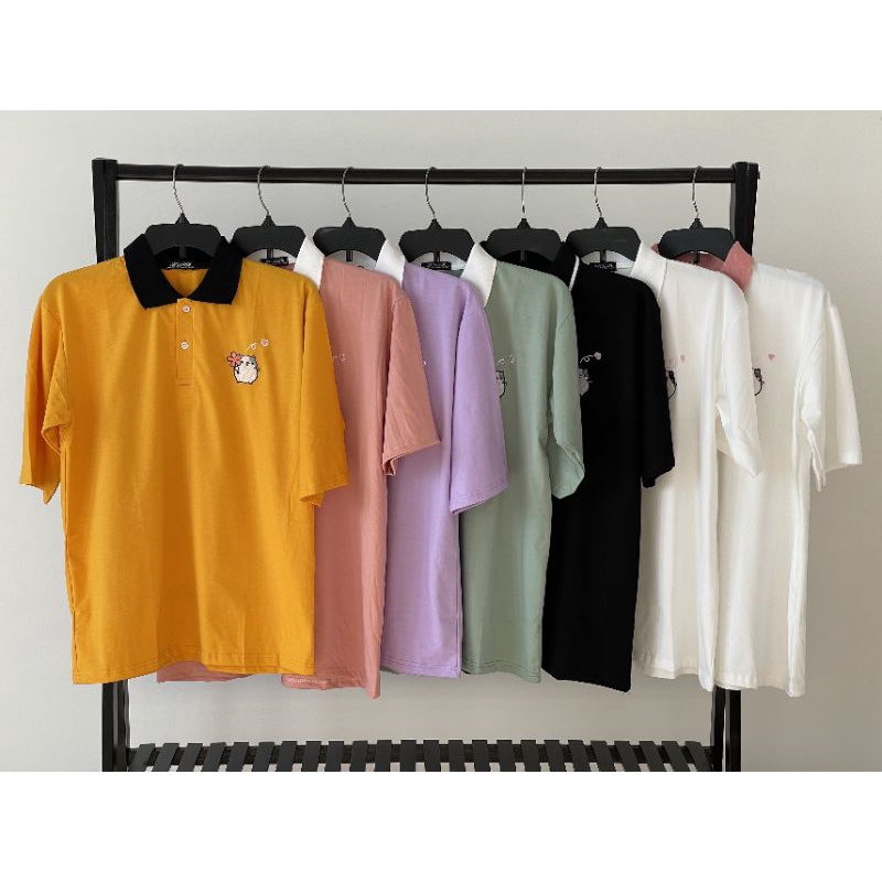 Áo polo ❤️Full size❤️HÌNH THẬT 100% B'teen tay lỡ chuột cầm hoa