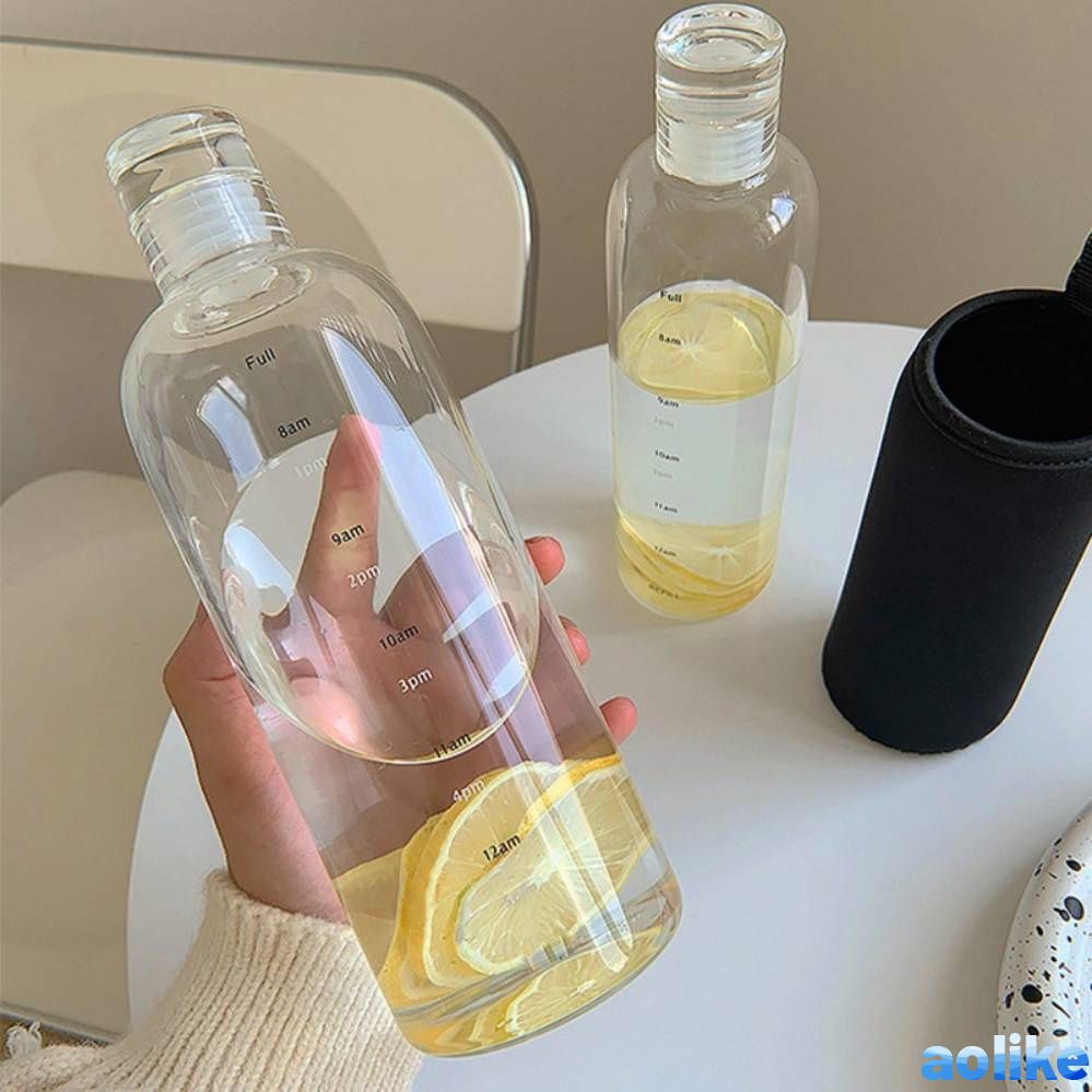 Thời gian Đóng Dấu Quy Mô Chai Nước Thủy Tinh Xách Tay Thủy Tinh Trong Suốt/Nhựa Cup dành cho Nam Giới và Phụ Nữ rượu vang