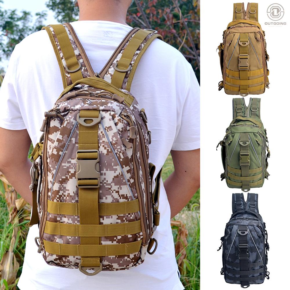 [OG fishing]Multi-purpose Tactical Sling Pack Backpack Crossbody Shoulder Bag Daypack for Outdoor Fishing Hiking Climbing