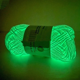 Mới Lạ Sợi Chức Năng Phát Sáng Trong Bóng Tối Polyester Dạ Quang Chunky Sợi 2 Mm Cho Tay Đan Thảm Áo Len Mũ