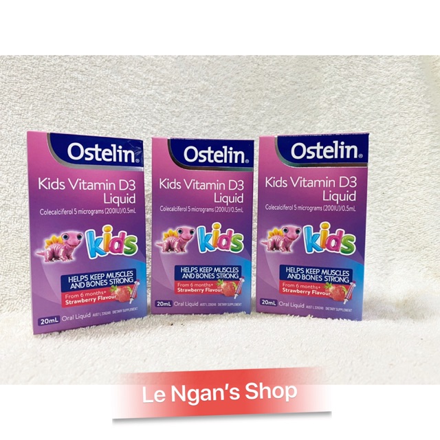 [HÀNG ÚC] Vitamin D3 Ostelin dạng nhỏ giọt hương dâu 20ml.