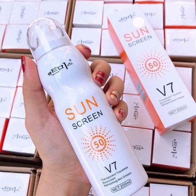 Xịt Chống Nắng Sun Screen V7 SPF50+ Hàn Quốc