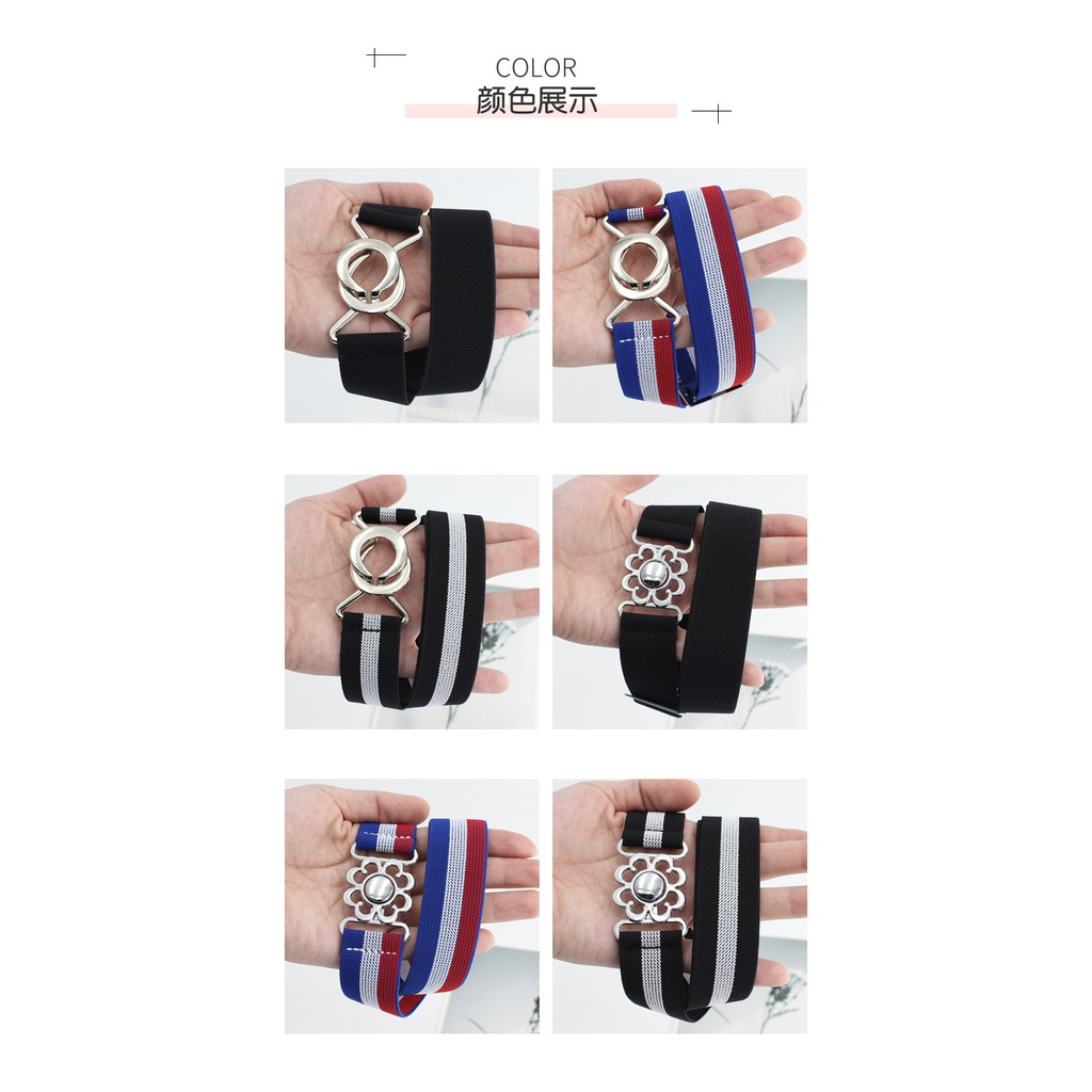 Thắt lưng vải dù kẻ phối mầu trẻ trung khóa dễ thương TTL80