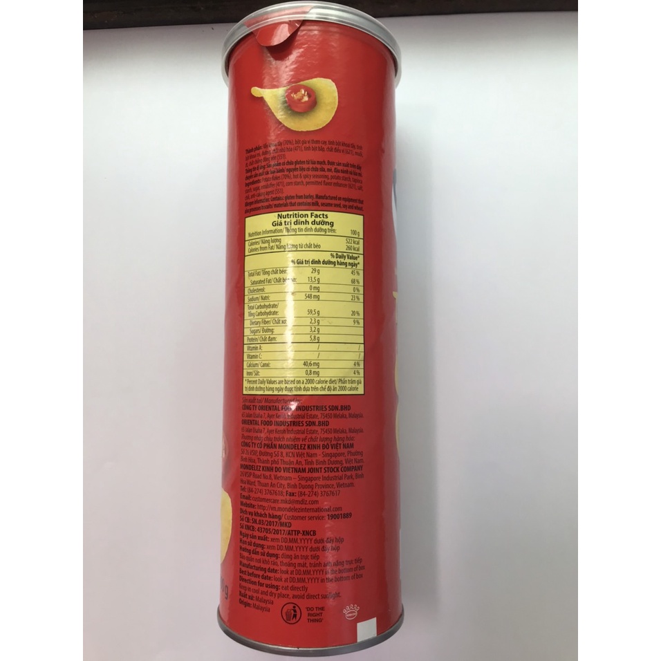 Snack Khoai Tây 100g Slide Vị Thơm Cay (Lon 100g)