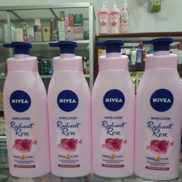 SỮA DƯỠNG THỂ"NIVEA HOA HỒNG"350ML TRẮNG TỨC THỜI & LƯU GIỮ HƯƠNG HOA THƠM NGÁT SUỐT 48H!