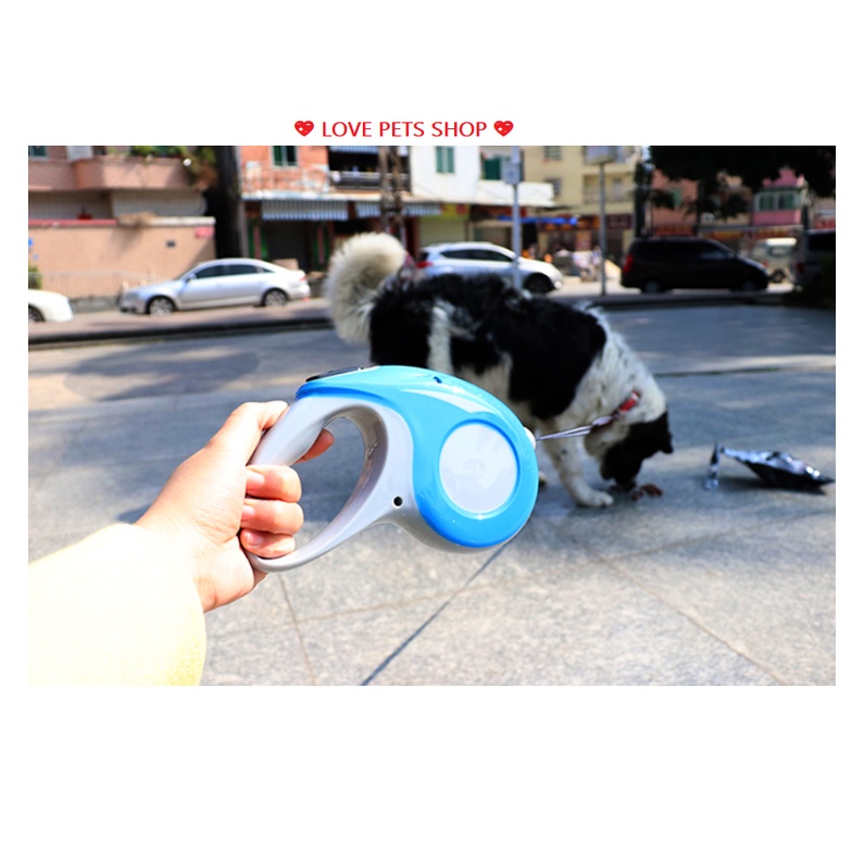DÂY DẮT CHÓ TỰ ĐỘNG THU VÀO, DÂY XÍCH CHÓ - LOVE PETS SHOP