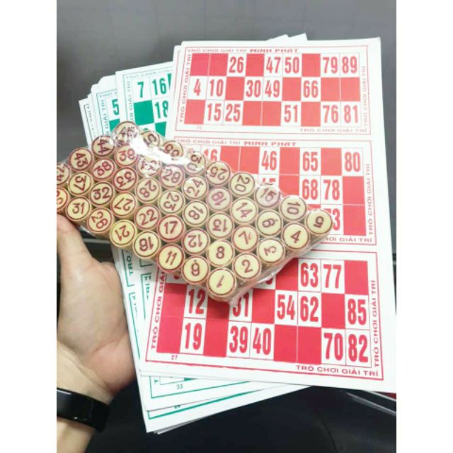 BỘ CỜ LÔ TÔ GIẤY GIẢI TRÍ NGÀY TẾT, LÔ TÔ GỖ, LOTTO BINGO