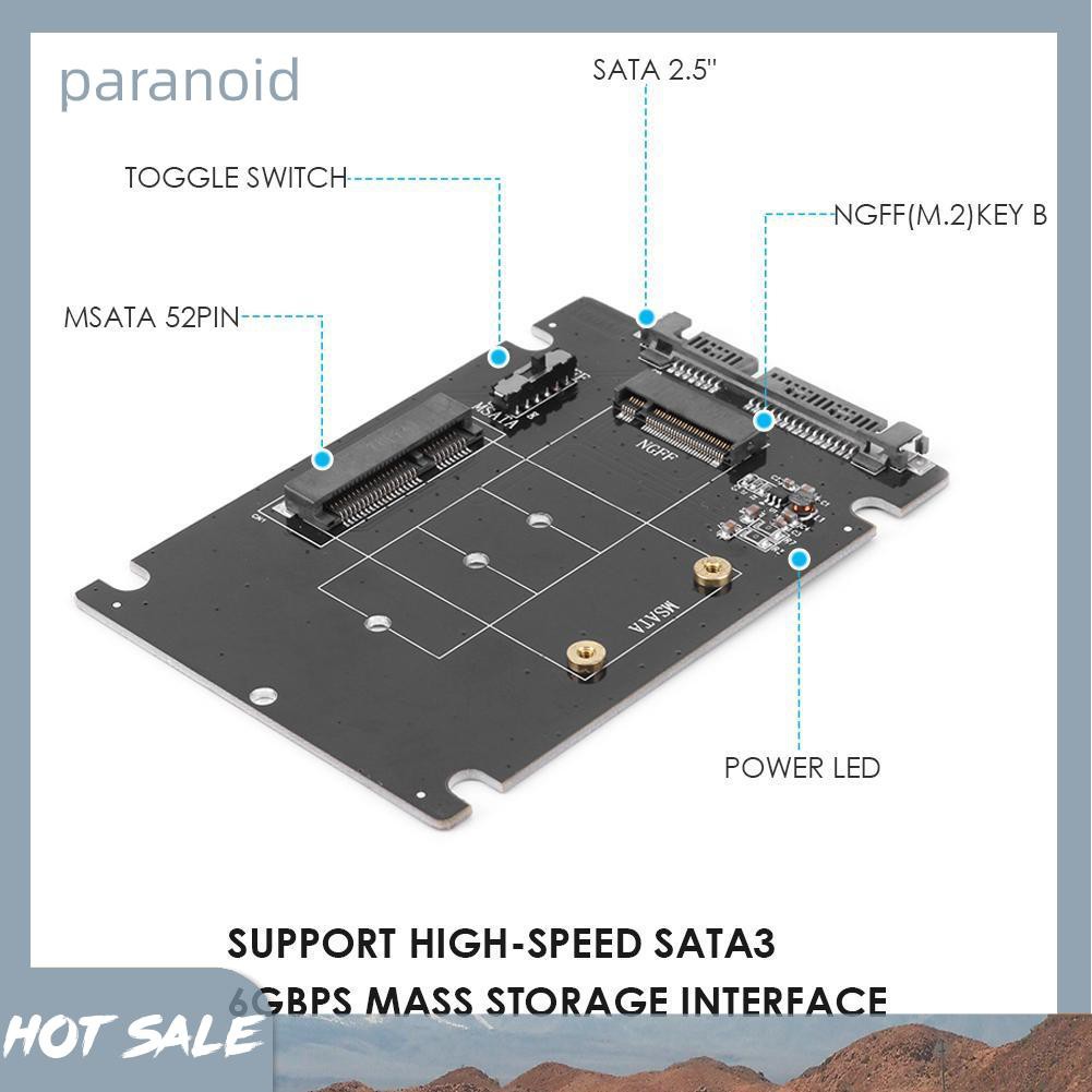 Bộ Chuyển Đổi Thẻ Nhớ Ssd 2 Trong 1 Msata Sang Sata Ngff M.2 Sang Sata3 | BigBuy360 - bigbuy360.vn