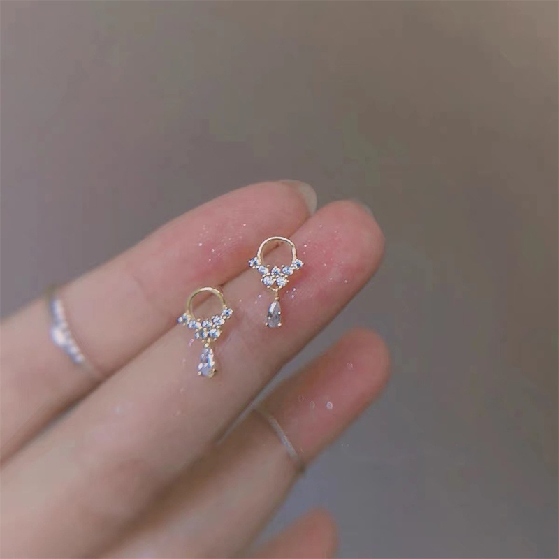Khuyên Tai Dáng Dài Đính Đá Zircon Ngọc Trai Hình Bông Hoa Ngôi Sao Nhỏ Cao Cấp Hàn Quốc Cho Nữ