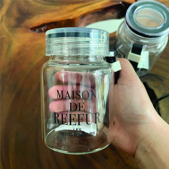 Binh Nước Thủy Tinh GOOD MORNING - 300ML - Tặng kèm túi