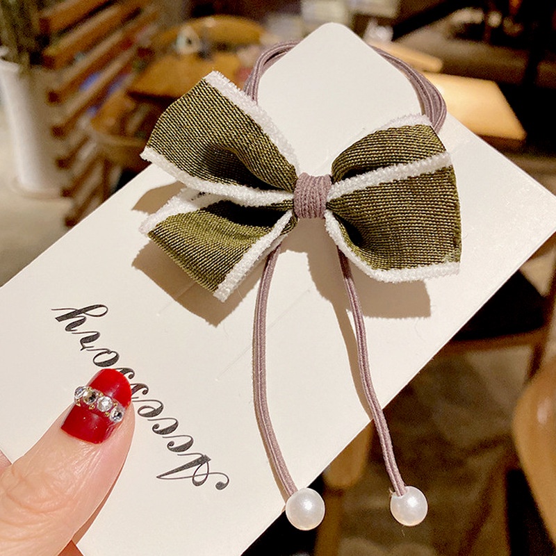 Nơ buộc tóc hàn quốc cute - Dây chun buộc cột tóc hình nơ