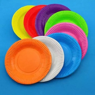 Set 10 đĩa giấy màu làm đồ thủ công
