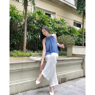 QUẦN LỤA SUÔNG ỐNG RỘNG VẢI LỤA SATIN LƯNG THUN