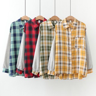 Áo Sơ Mi Nữ Sọc Caro Phân Màu 879