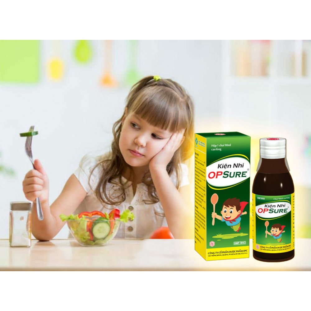 Siro ăn ngon KIỆN NHI OP.SURE OPC - Trẻ chán ăn, biếng ăn do tiêu hóa kém, ra mồ hôi trộm - Hàng chính hãng OPC